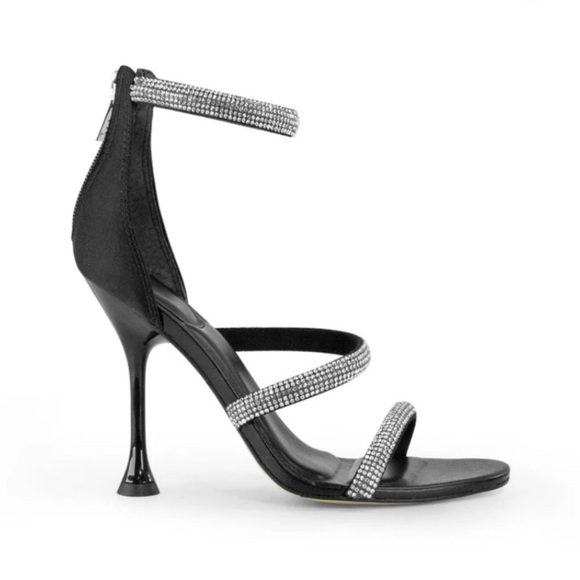 MARC FISHER $160 Women’s Carita Ankle Jeweled Strap Heeled Sandals Size 8.5 NEW - Picture 2 of 7